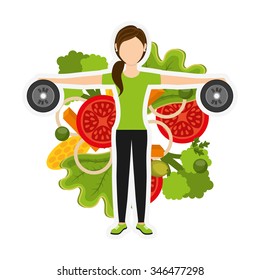 healthy lifestyle design, vector illustration eps10 graphic 