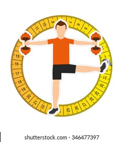 healthy lifestyle design, vector illustration eps10 graphic 