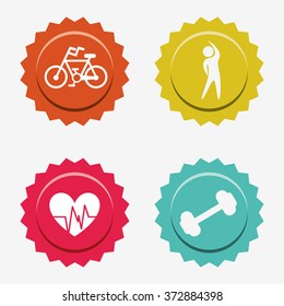 healthy lifestyle design, vector illustration eps10 graphic 