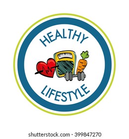Healthy lifestyle design, vector illustration