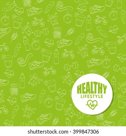 Healthy lifestyle design, vector illustration