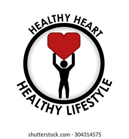Healthy Lifestyle digital design, vector illustration 10 eps graphic