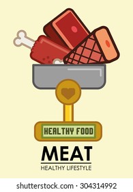 Healthy Lifestyle digital design, vector illustration 10 eps graphic