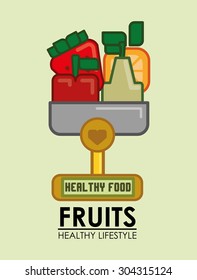 Healthy Lifestyle digital design, vector illustration 10 eps graphic