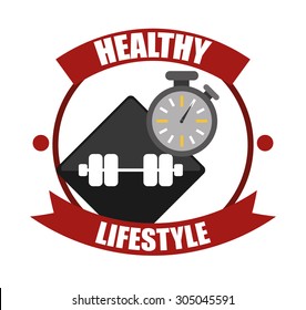 Healthy Lifestyle digital design, vector illustration 10 eps graphic