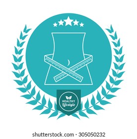 Healthy Lifestyle digital design, vector illustration 10 eps graphic