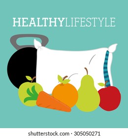 Healthy Lifestyle digital design, vector illustration 10 eps graphic