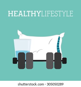 Healthy Lifestyle digital design, vector illustration 10 eps graphic