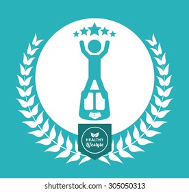 Healthy Lifestyle digital design, vector illustration 10 eps graphic