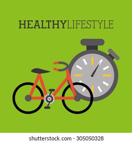 Healthy Lifestyle digital design, vector illustration 10 eps graphic