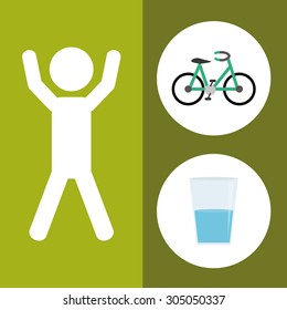 Healthy Lifestyle digital design, vector illustration 10 eps graphic