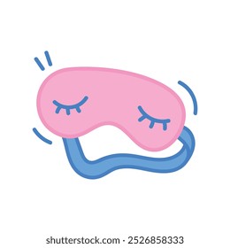 Healthy Lifestyle Doodle Illustration - Sleep Mask