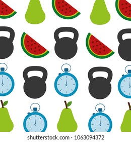 healthy lifestyle elements pattern background