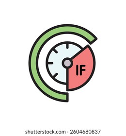 Healthy Lifestyle Fasting Icon Vector Illustration