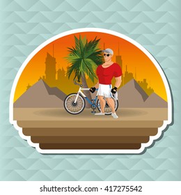 Healthy lifestyle. fitness concept. Bodybuilding illustration