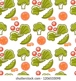 Healthy lifestyle and fitness food nutrition and drinks seamless pattern.