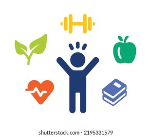 Healthy lifestyle icon. Active life vector symbol illustration.