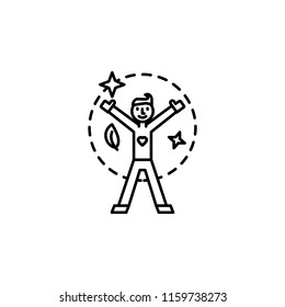 healthy lifestyle icon. Element of Cancer Day icon for mobile concept and web apps. Thin line healthy lifestyle icon can be used for web and mobile
