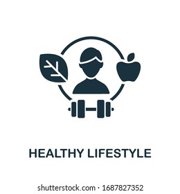 Healthy Lifestyle icon. Simple line element Healthy Lifestyle symbol for templates, web design and infographics