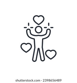 healthy lifestyle icon. vector.Editable stroke.linear style sign for use web design,logo.Symbol illustration.