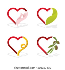 healthy lifestyle icons of HEART