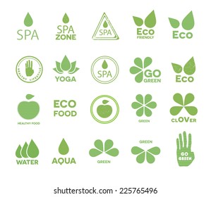healthy lifestyle icons set