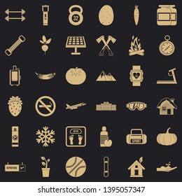Healthy lifestyle icons set. Simple style of 36 healthy lifestyle vector icons for web for any design