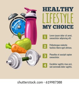 Healthy lifestyle infographic