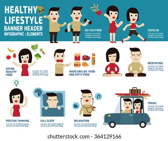 healthy lifestyle.
infographic elements.
health care concept.
illustration isolated on white background