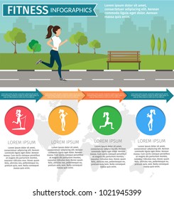 Healthy lifestyle infographic vector big set and fitness sports