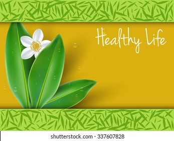 Healthy lifestyle with jasmine flowers background