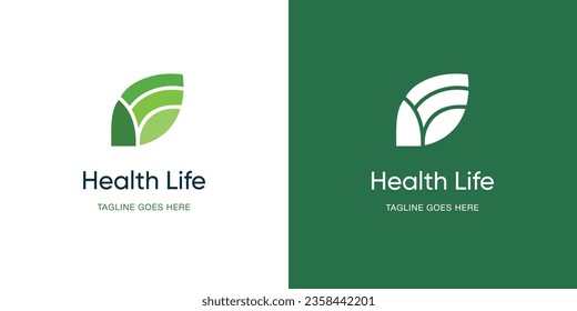 Healthy lifestyle logo. Sports training proper nutrition. Modern vector logo design.