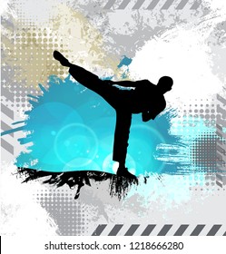 Healthy lifestyle. Martial arts. Vector