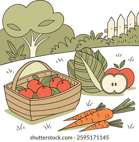 Healthy lifestyle and organic food concept with fresh fruits and veggies
