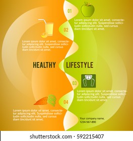 Healthy lifestyle and organic food icons over background on infographic style bubble speak chart. Vector illustration eps 10 for cover page magezine or web banner, template brochure