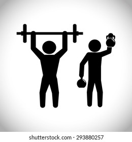 Healthy lifestyle  over white background, vector illustration