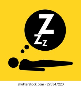 Healthy lifestyle  over yellow background, vector illustration