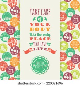 Healthy lifestyle poster 