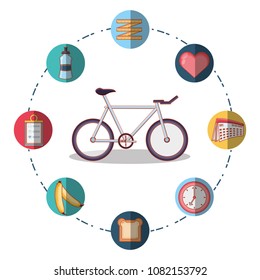 healthy lifestyle set icons