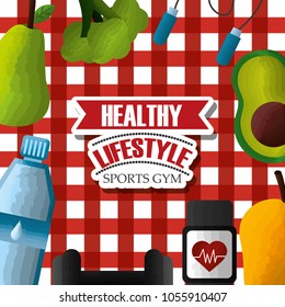 healthy lifestyle sport gym food