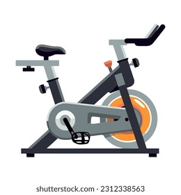 Healthy lifestyle symbolized by spinning bike icon isolated