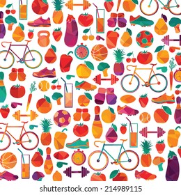 healthy lifestyle. Vector background