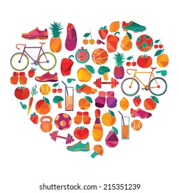 healthy lifestyle. Vector background