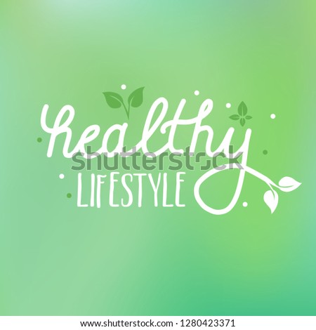Healthy lifestyle vector background - can illustrate any topics about healthy diet, eating, vegetarian or vegan lifestyle or sustainable agriculture