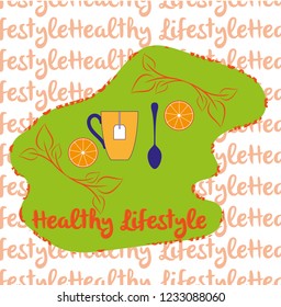 Healthy lifestyle vector illustration