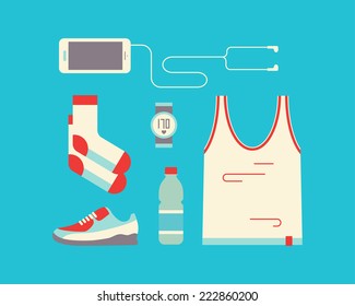 Healthy lifestyle vector illustration.