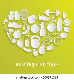Healthy Lifestyle. Vector illustration