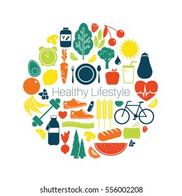 Healthy Lifestyle - Vector Illustration