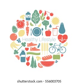 Healthy Lifestyle - Vector Illustration