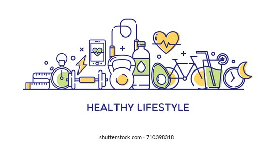 Healthy Lifestyle Vector Illustration
